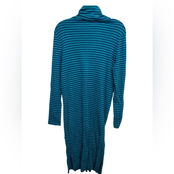 Joe Fresh Teal Striped Midi Dress - Picture 2 of 4
